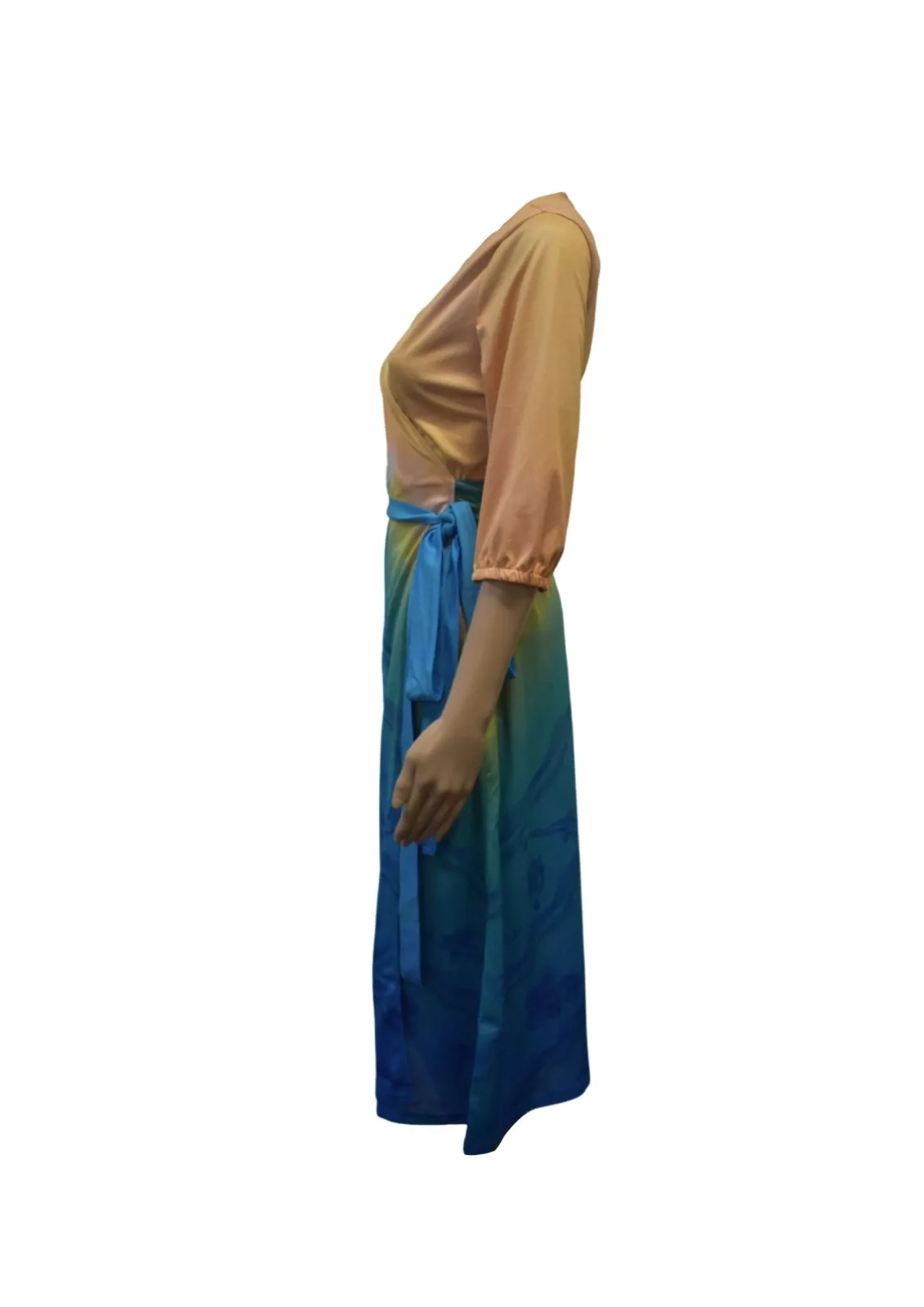 Ladies Sun Safe Outdoor Wrap Dress - Sea Breeze - Made of Recycled fabric