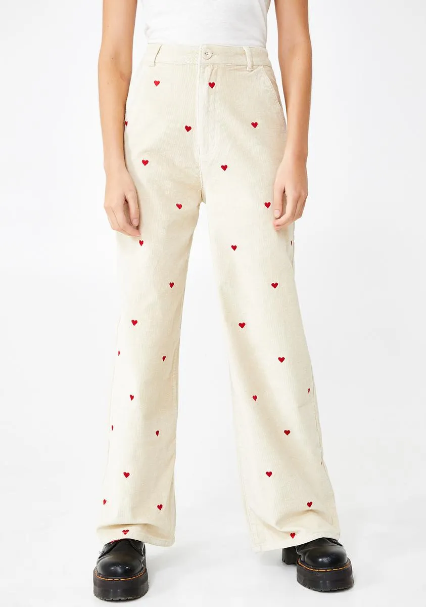 Little Heart Corduroy Trousers