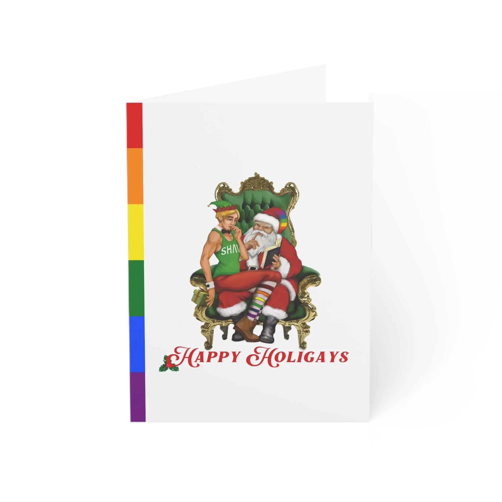 Merry Queermas Greeting Cards ' Happy Holigays (With SHAVA)