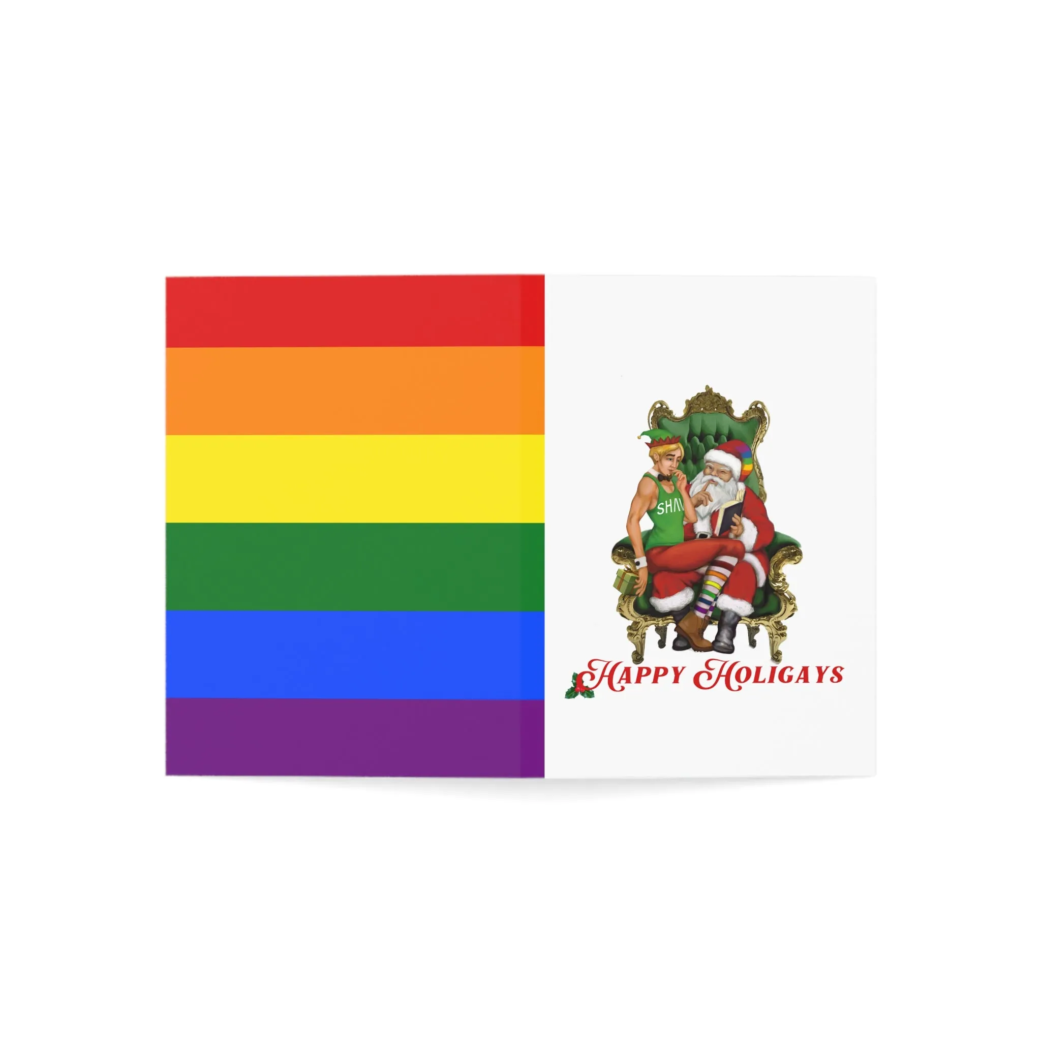 Merry Queermas Greeting Cards ' Happy Holigays (With SHAVA)