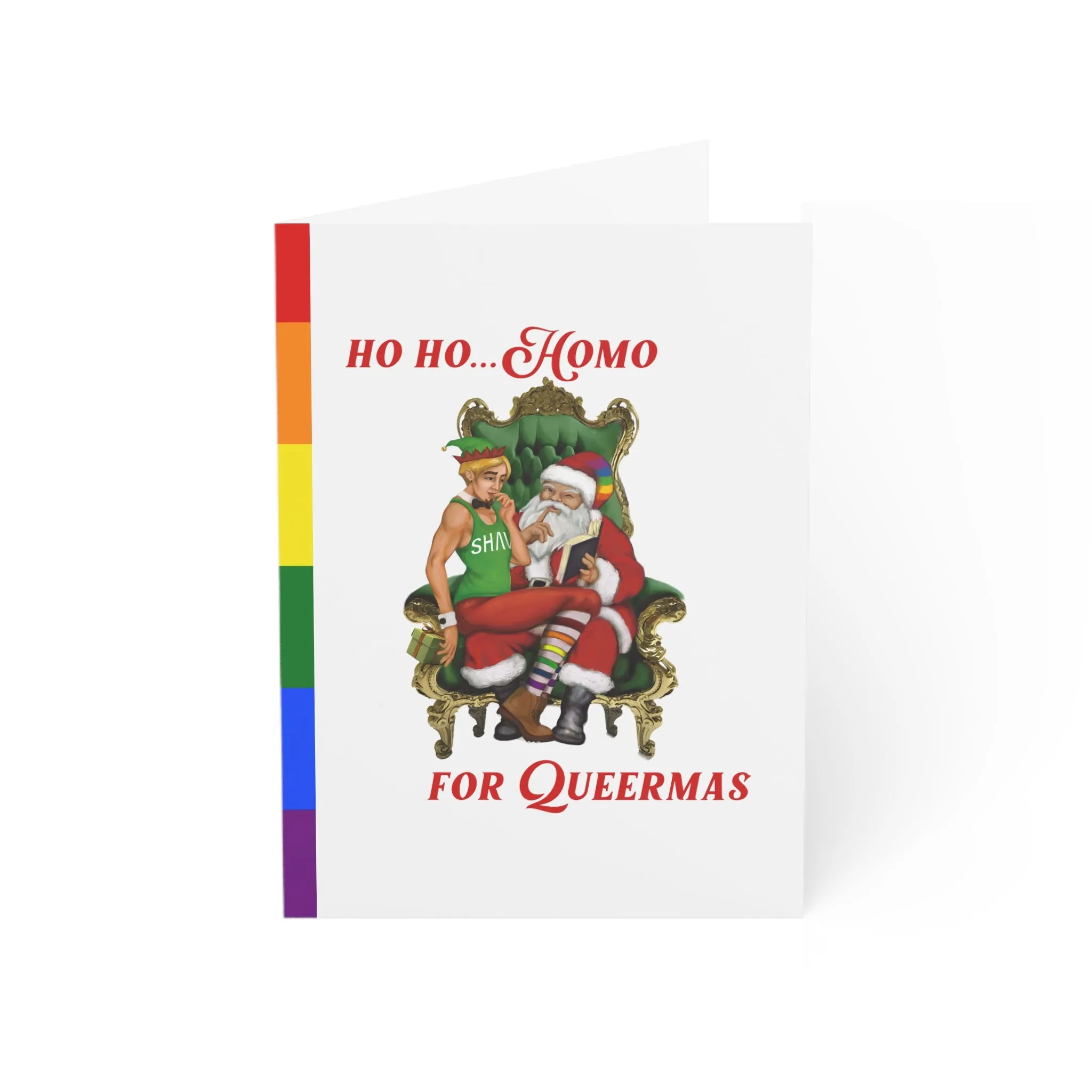 Merry Queermas Greeting Cards ' Have a Holly Jolly Queermas(With SHAVA)