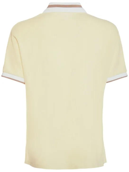 Moncler   Polo cotton jersey logo top 