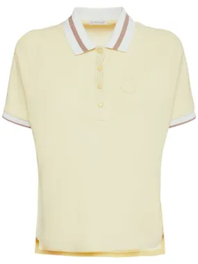 Moncler   Polo cotton jersey logo top 