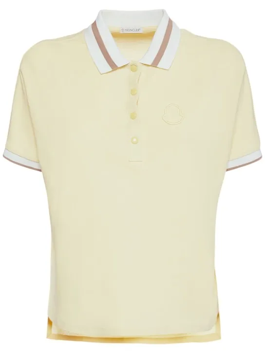 Moncler   Polo cotton jersey logo top 
