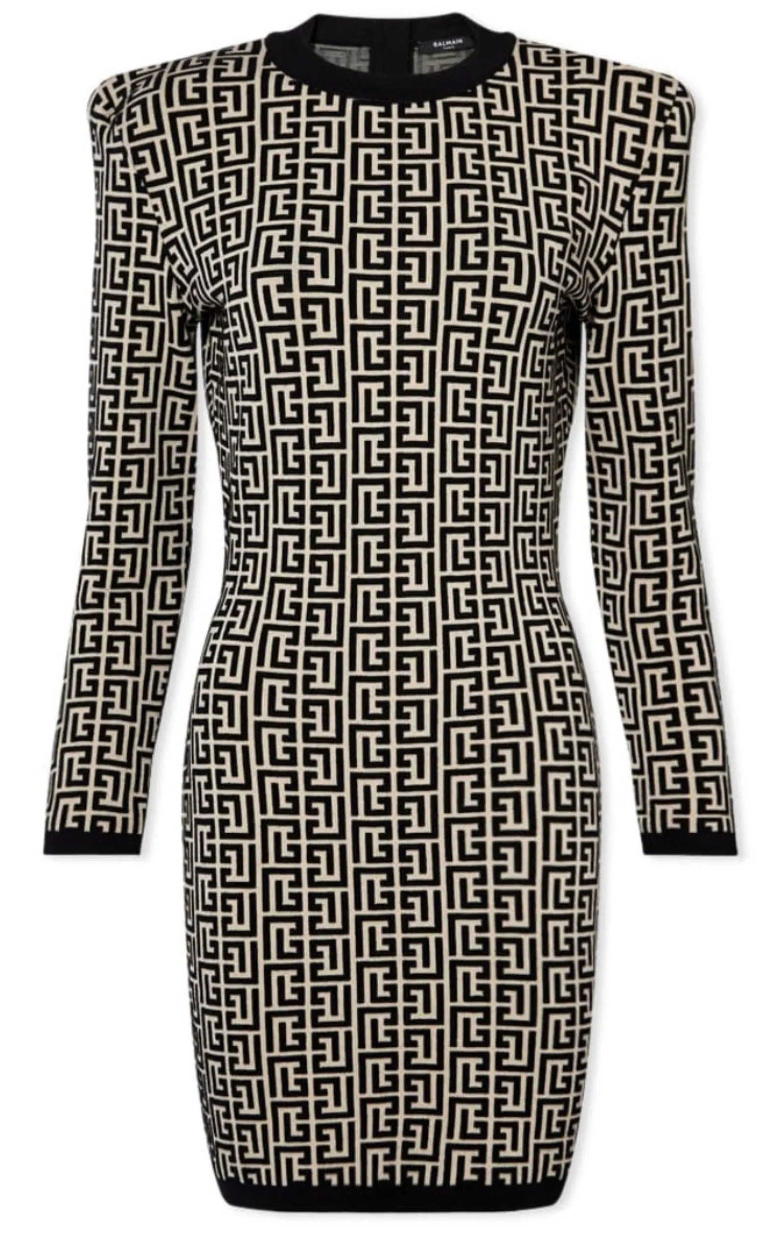 Monogram Jacquard Wool Blend Minidress