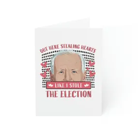 Out Here Stealing Hearts Like I Stole the Election Greeting Cards (1, 10, 30, and 50pcs)