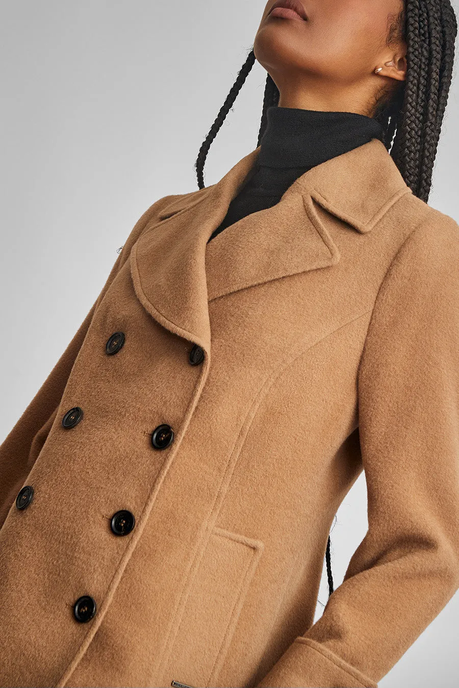 Peacoat Coat Baby Alpaca Color Camel