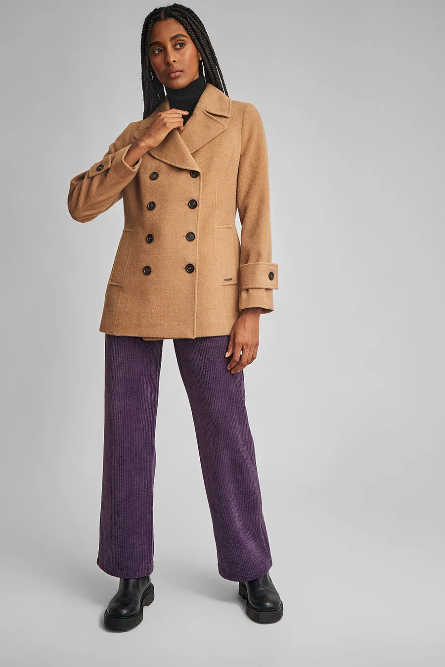 Peacoat Coat Baby Alpaca Color Camel