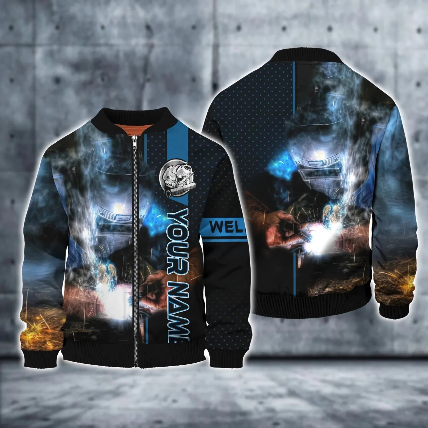 Personalized 3D All Over Print Welder Hoodie Zip Up Hoodie Welder Man, Welder Clothing, Welder Gifts