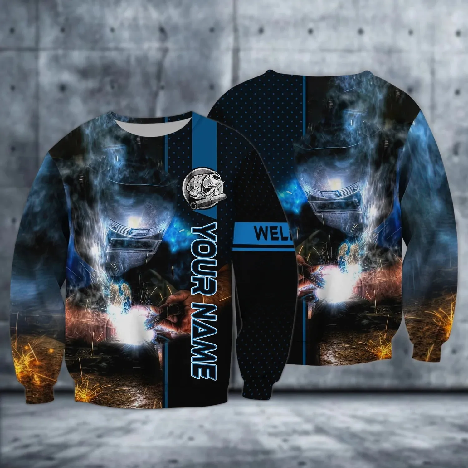 Personalized 3D All Over Print Welder Hoodie Zip Up Hoodie Welder Man, Welder Clothing, Welder Gifts
