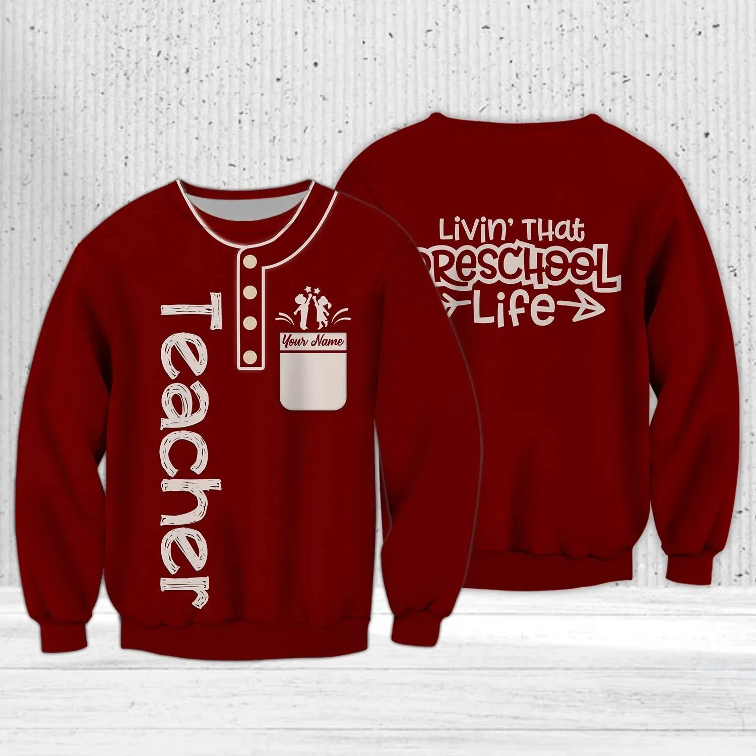 Personalized Preschool Teacher Shirt 3D All Over Print, Preschool Teacher Gifts