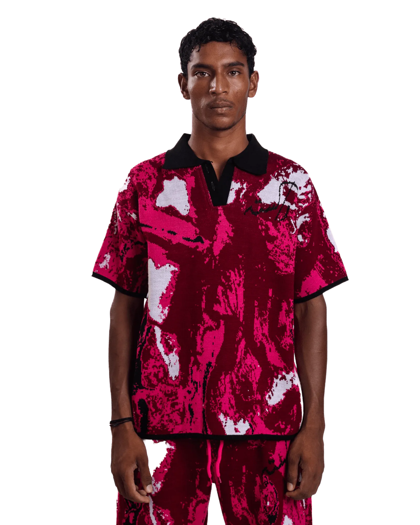 "RADIANT TIDE" JACQUARD POLO