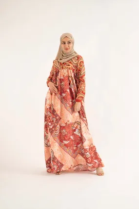 Rawan Maxi Dress - Burgundy
