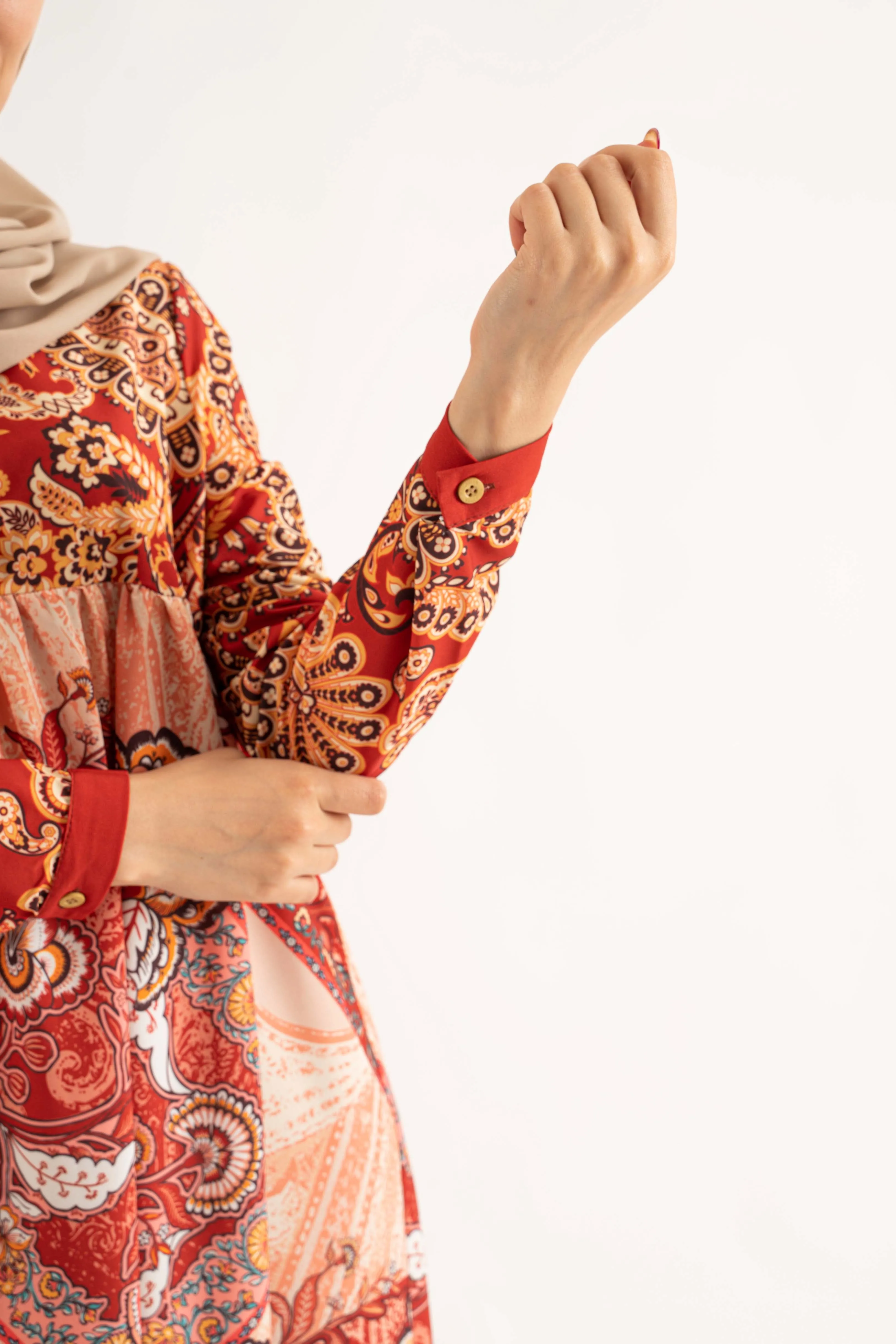 Rawan Maxi Dress - Burgundy