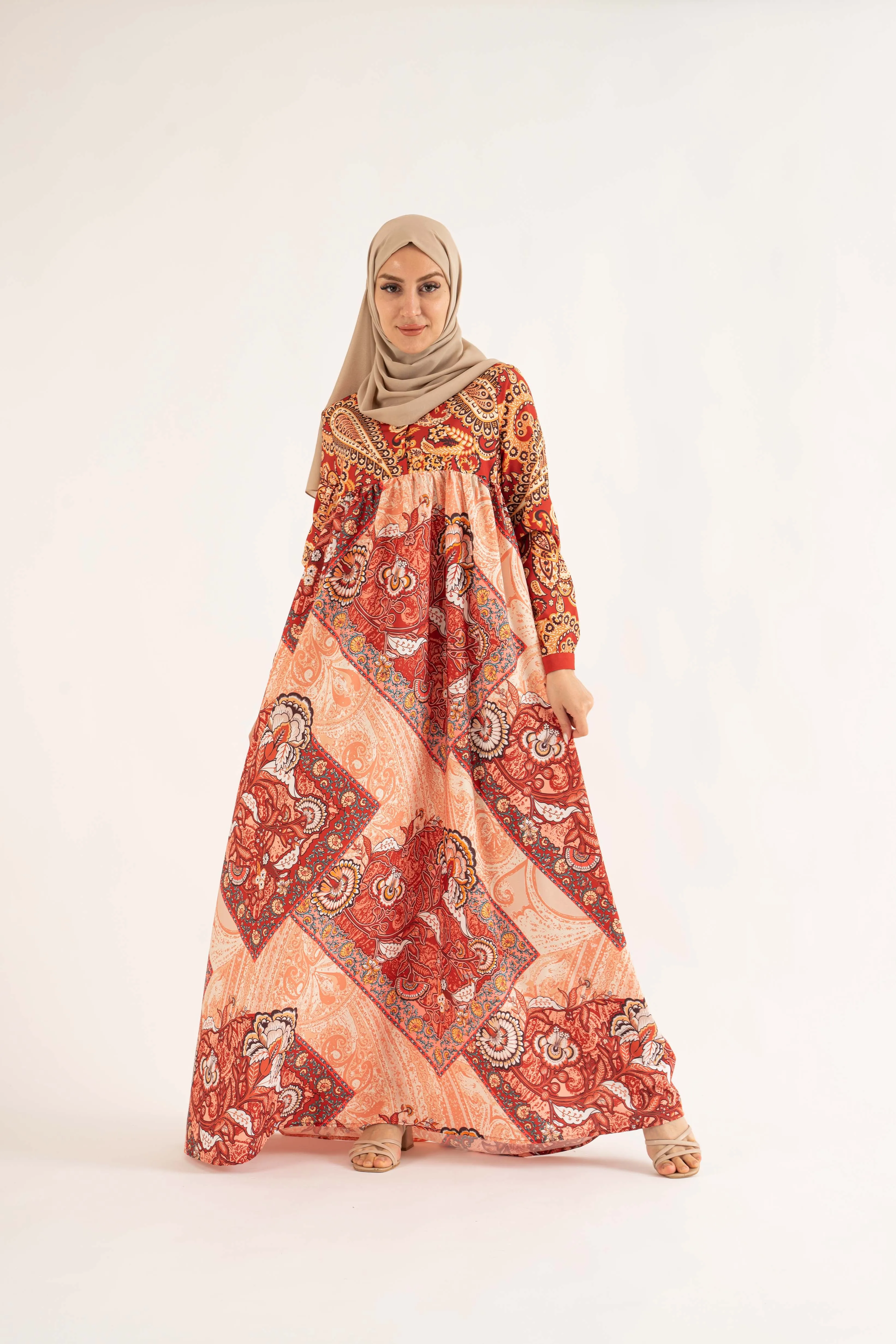 Rawan Maxi Dress - Burgundy