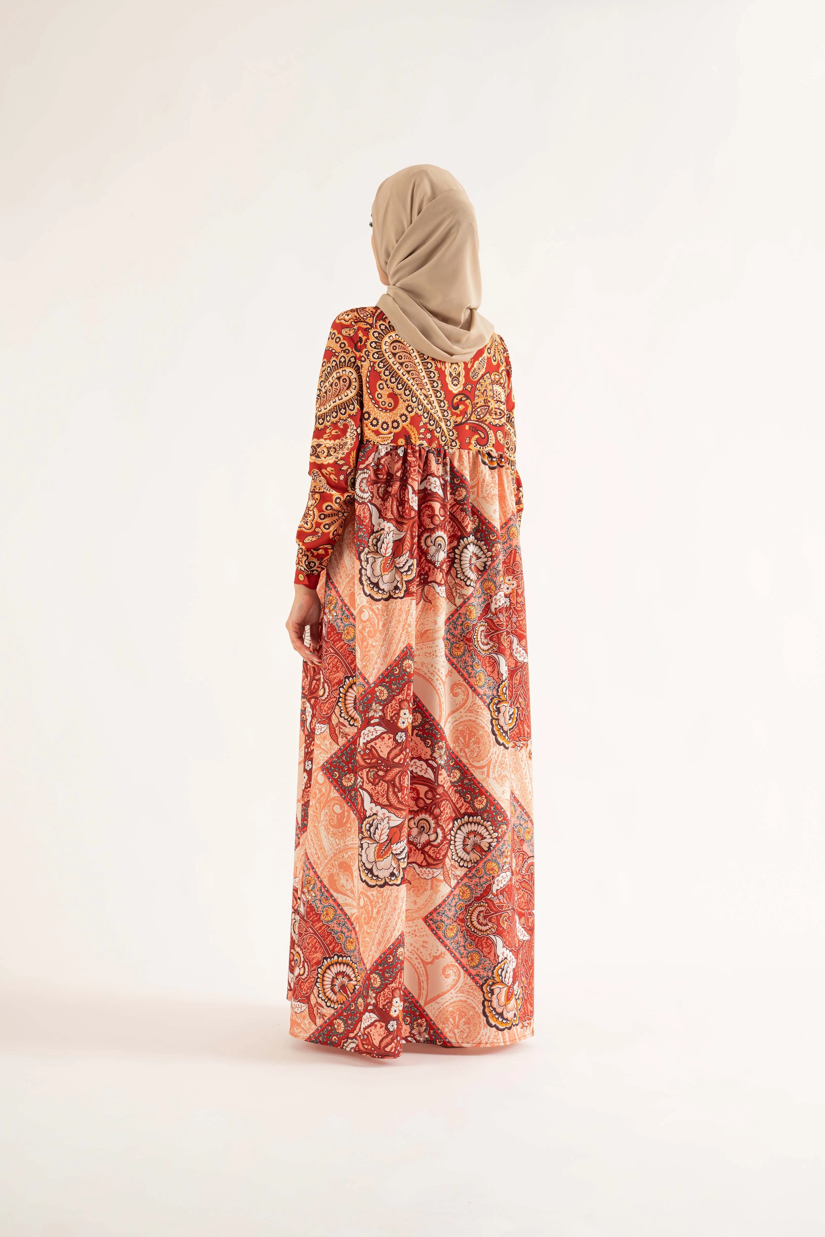 Rawan Maxi Dress - Burgundy