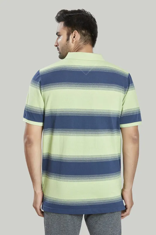 Stripe Pique Polo
