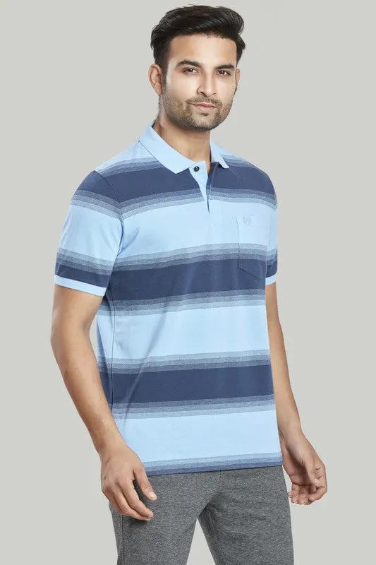 Stripe Pique Polo