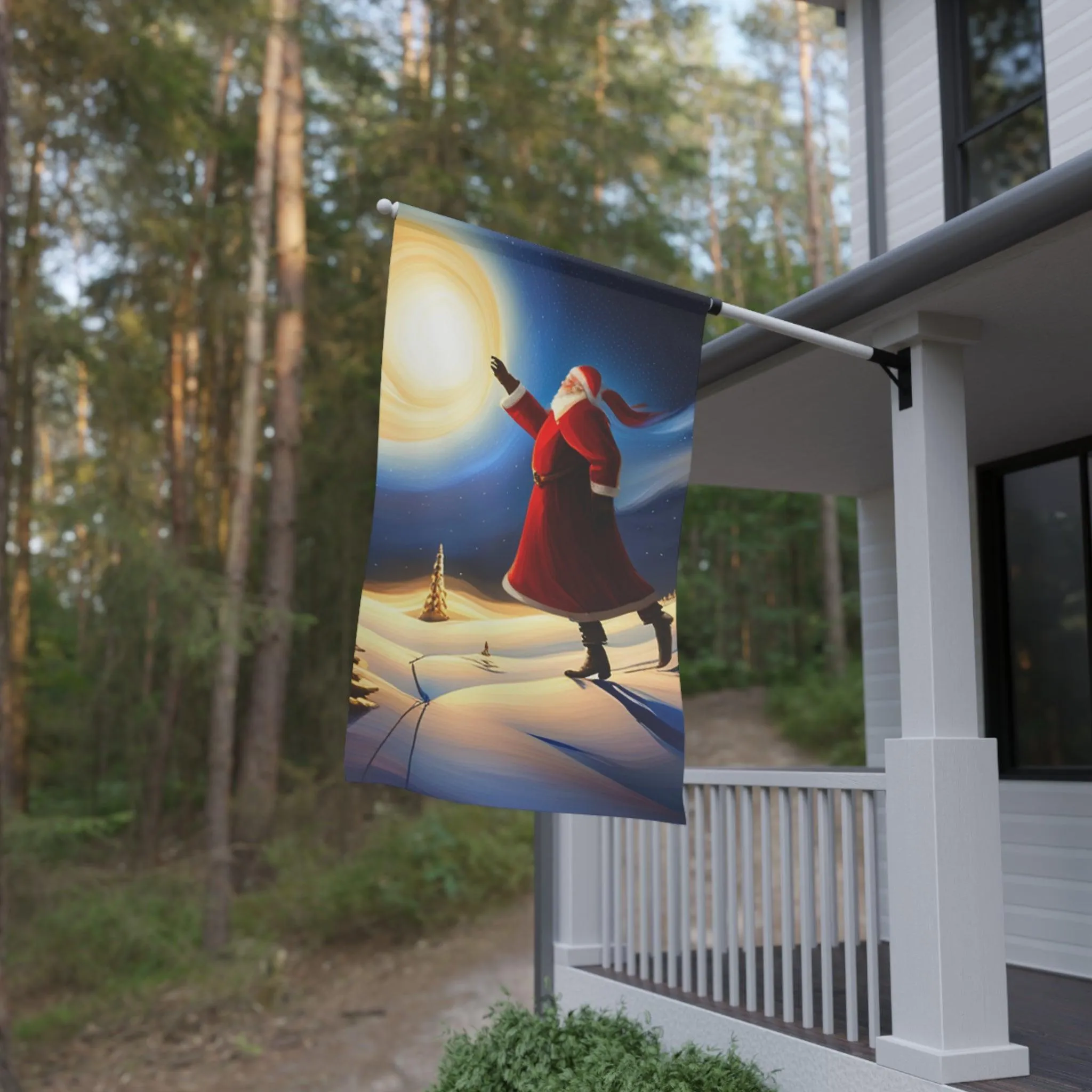 Tall Santa House Banner