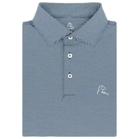 The Crispy Stripe | Performance Polo | The Crispy Stripe - Pale Blue/Admiral Navy