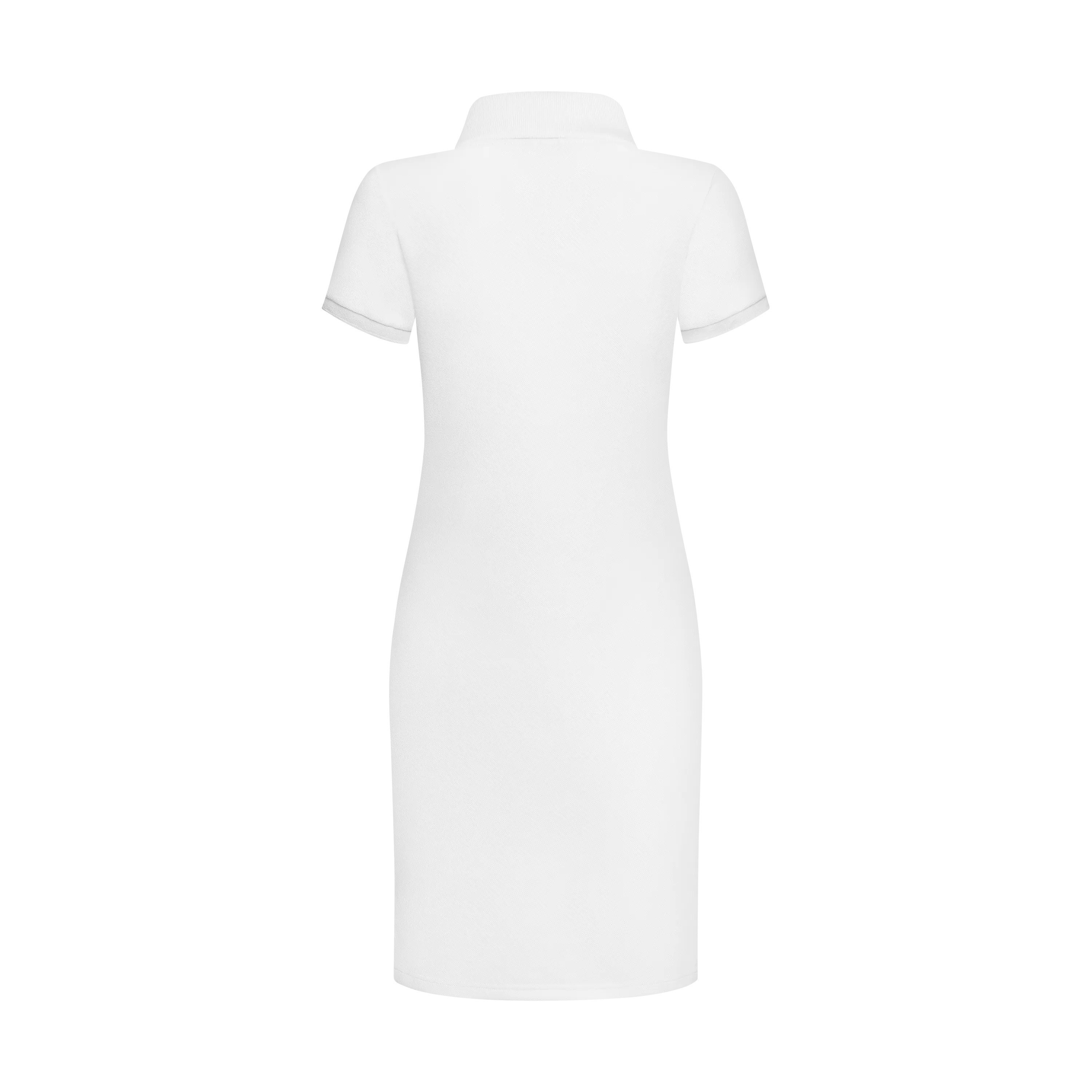 THE STAPLE POLO DRESS-WHITE
