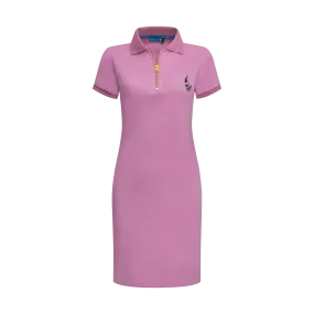 THE TERIDAE POLO DRESS-MAUVE