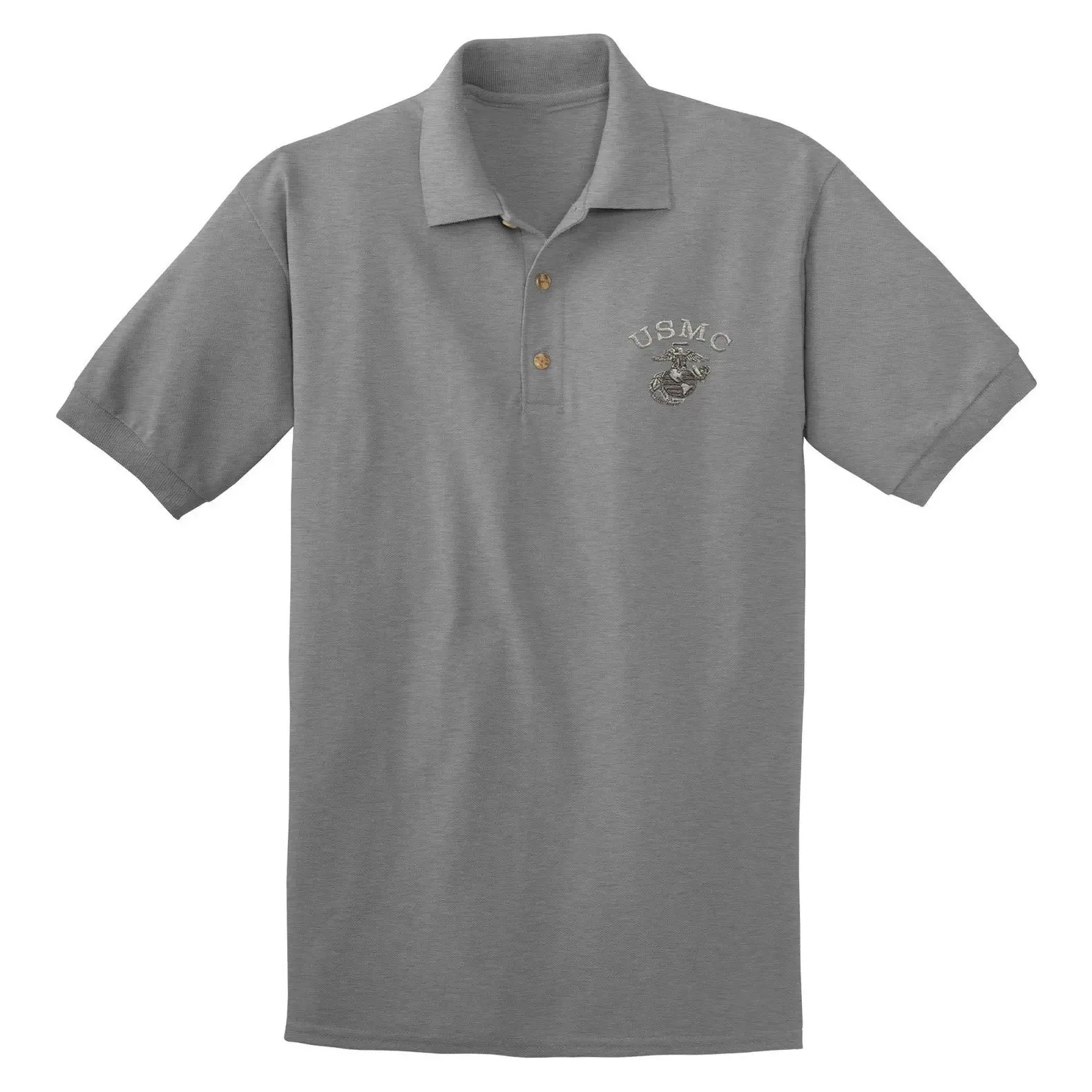 USMC Metal EGA Embroidered Polo