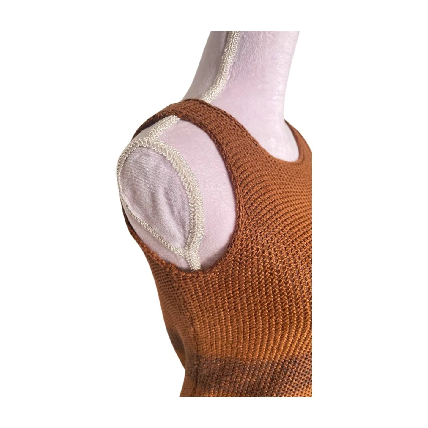 Vintage Max Mara Brown Stripe Sweater Tank