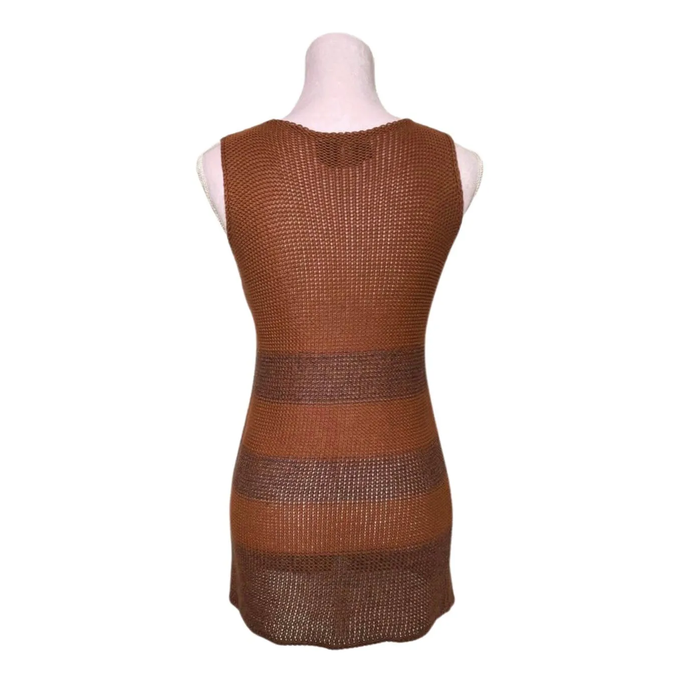 Vintage Max Mara Brown Stripe Sweater Tank