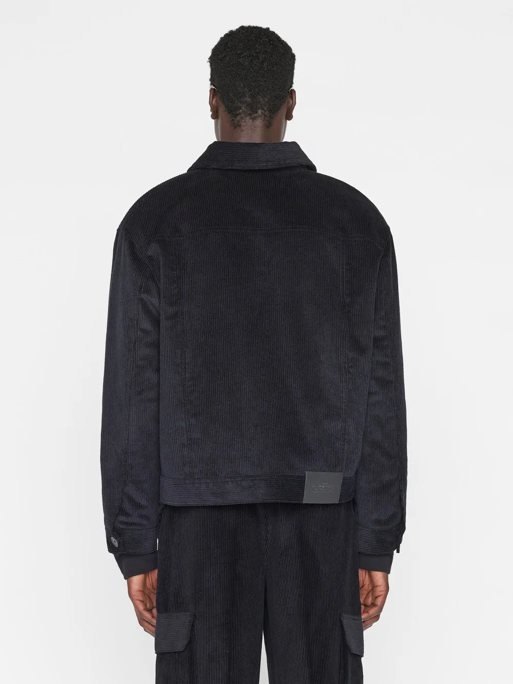 Wide Wale Corduroy Trucker Jacket -- Noir