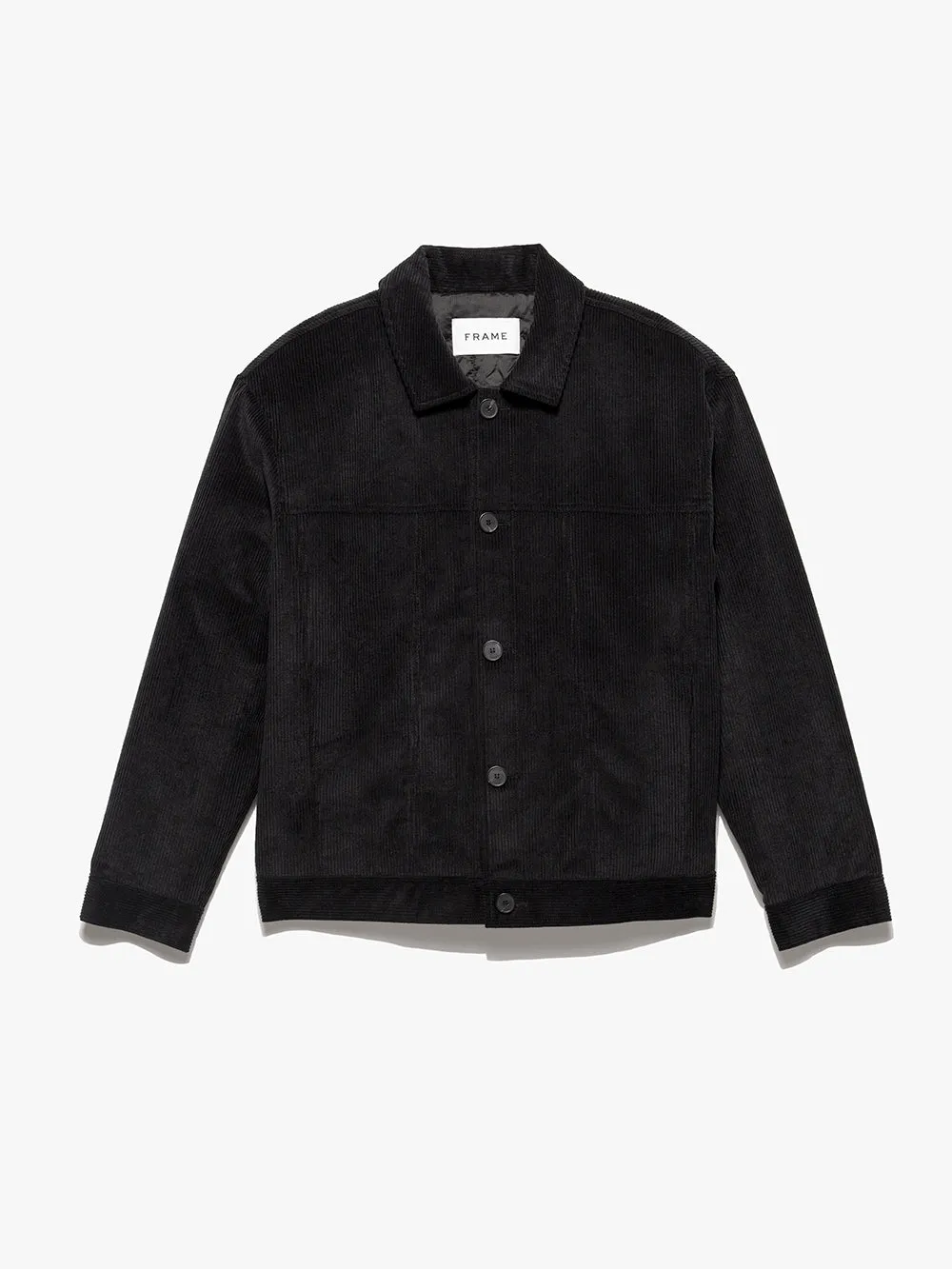 Wide Wale Corduroy Trucker Jacket -- Noir