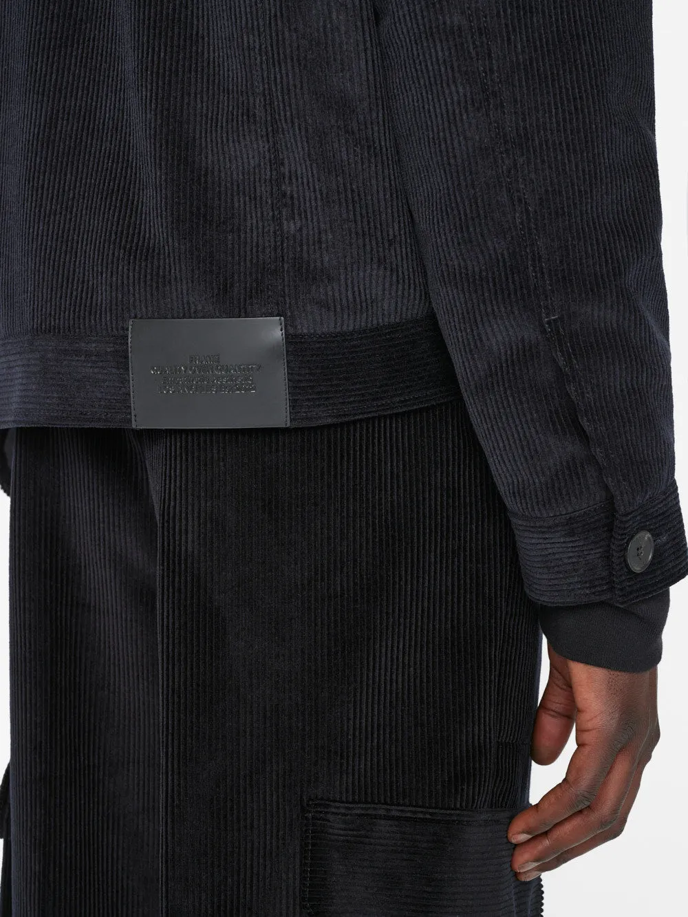 Wide Wale Corduroy Trucker Jacket -- Noir