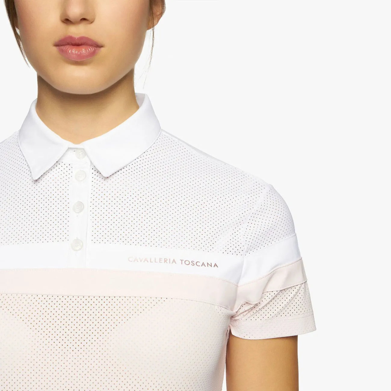 WOMEN&#x27;S SHORT SLEEVE POLO SHIRT IN JERSEY FABRIC