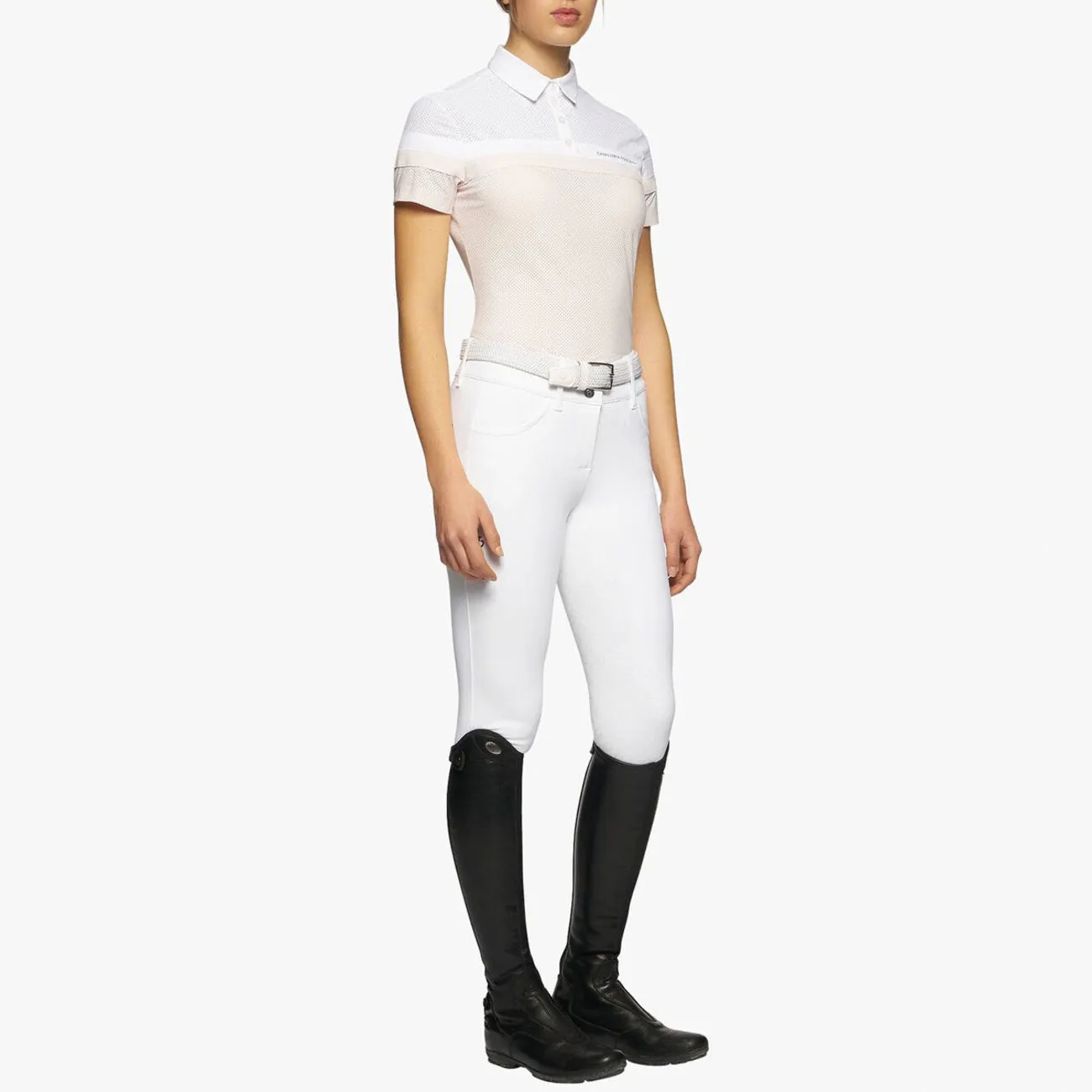 WOMEN&#x27;S SHORT SLEEVE POLO SHIRT IN JERSEY FABRIC