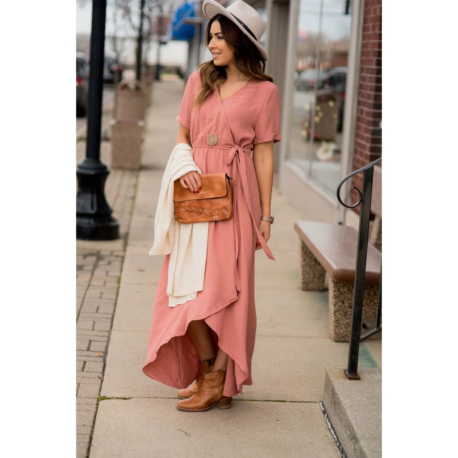 Wrap Tie Maxi Dress