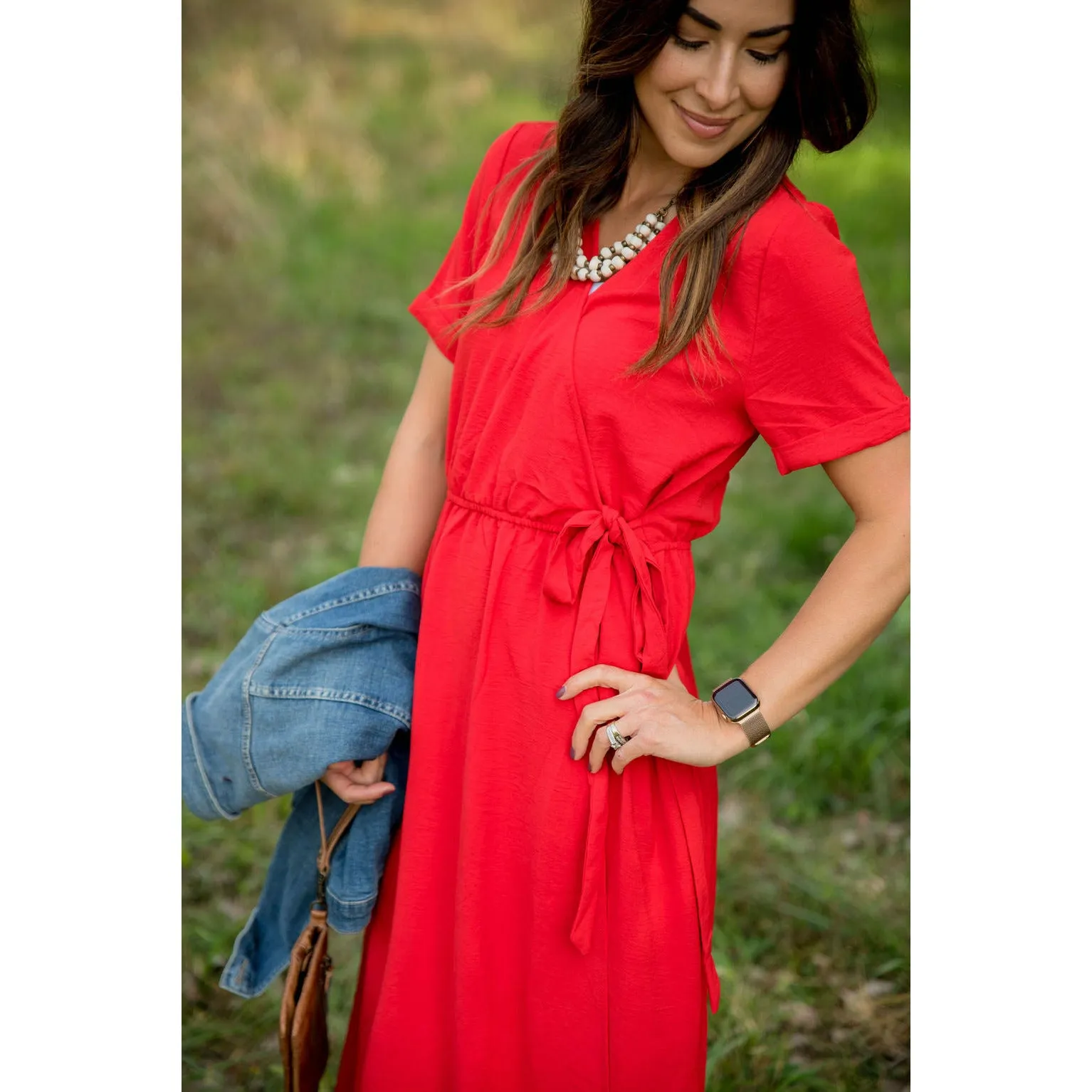 Wrap Tie Maxi Dress