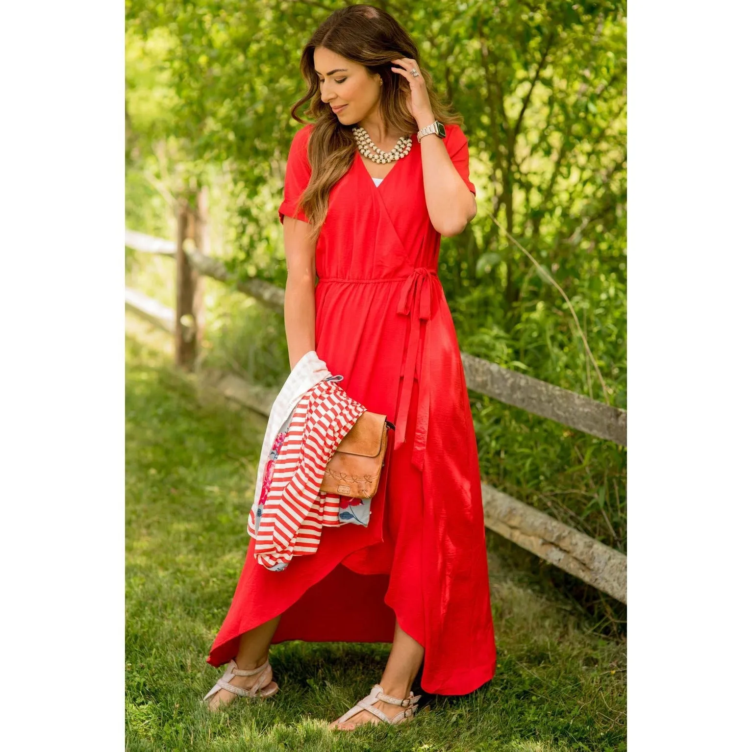 Wrap Tie Maxi Dress