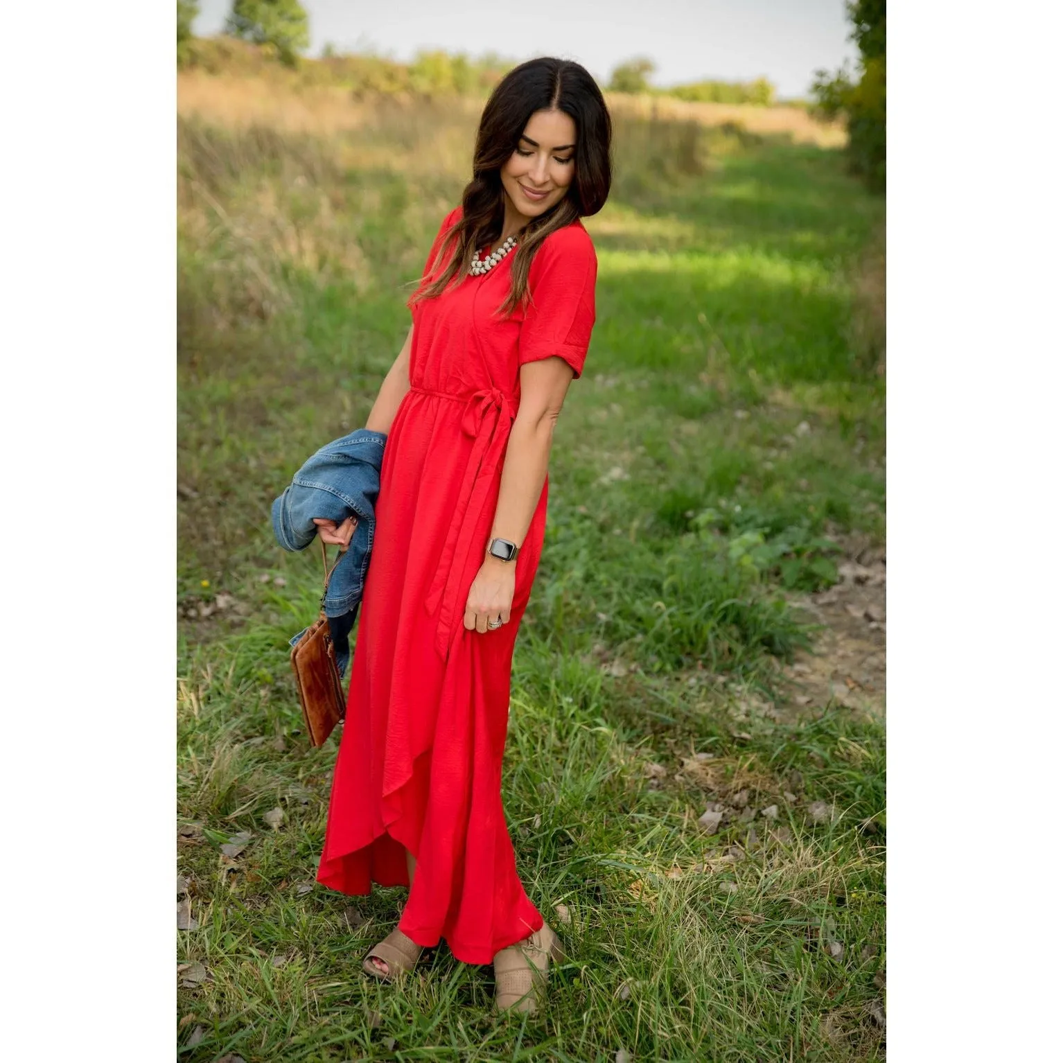 Wrap Tie Maxi Dress
