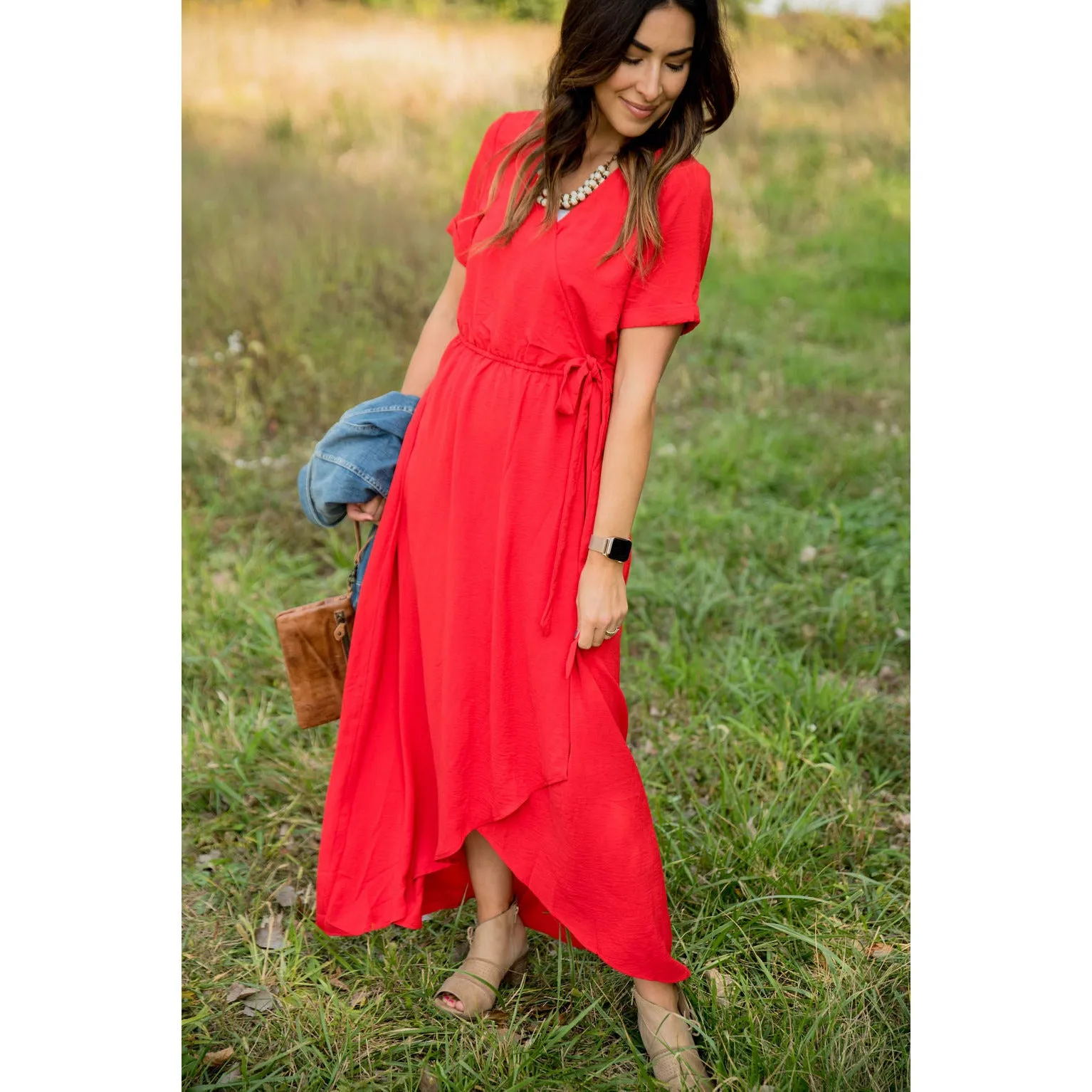 Wrap Tie Maxi Dress