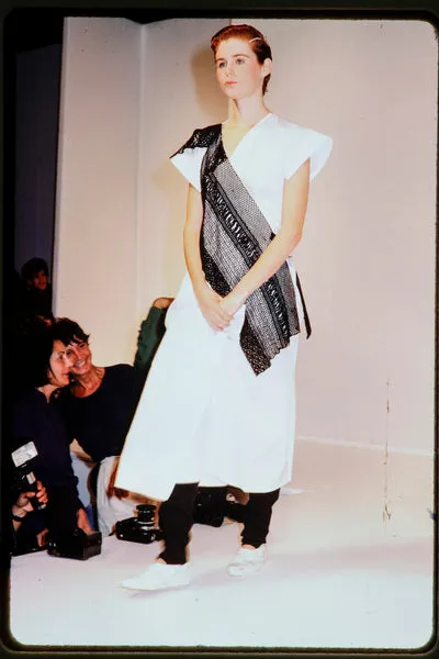 Yohji Yamamoto Vintage SS 1984 Draping Earthy Green Macrame Sweater Top